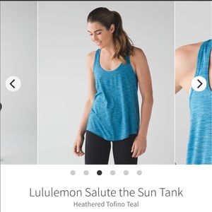 Salute the Sun Tank in Heathered Torino Teal